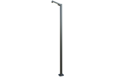 Square LED pole 8 ft. Washington OD 4x4 (Aluminum+powder coating) One side 30W 4050Lm